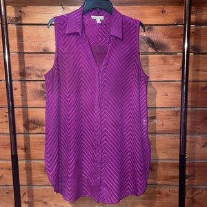 Purple Dana Buchman Tank Top